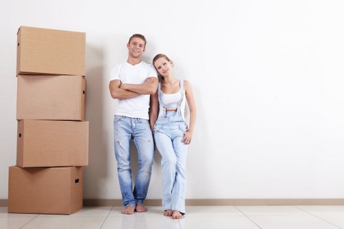 Removal team working on a Knightsbridge residential move