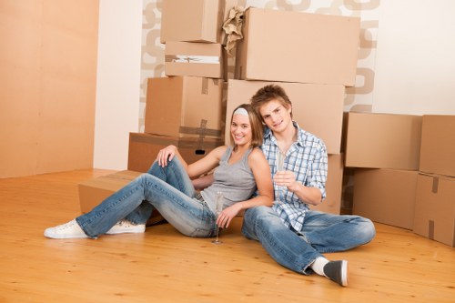 Organised packing materials for a local Knightsbridge relocation
