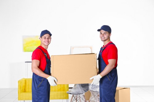 Removal team planning a flat move in Knightsbridge near central London apartments