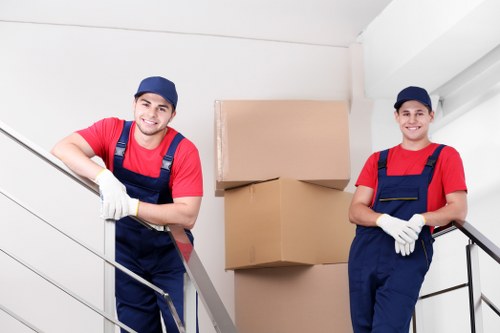 Prepared furniture items arranged for local pick-up in Knightsbridge