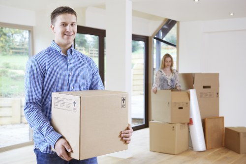Loading furniture into a removal truck in Knightsbridge
