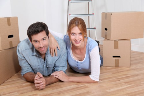 Careful loading of furniture for a move in Knightsbridge