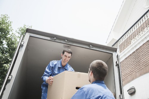 Stacked moving boxes suitable for flats and offices in Knightsbridge